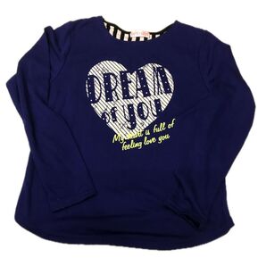 CUTE LOVE 長袖Tシャツ ハート柄 ドリームオブユー ネイビー