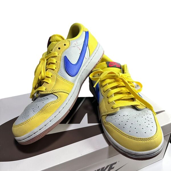 Travis Scott × Nike WMNS Air Jordan 1 Low OG "Canary Yellow" 28.0