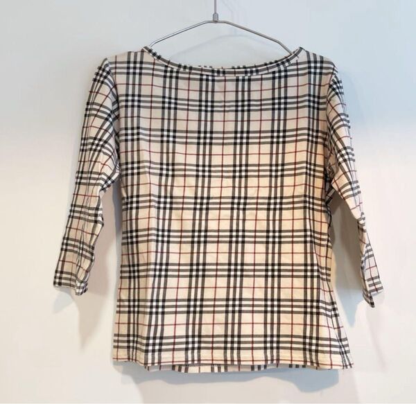 Burberry London バーバリー ノバチェック 7分袖 Tシャツ S カットソー チェック柄