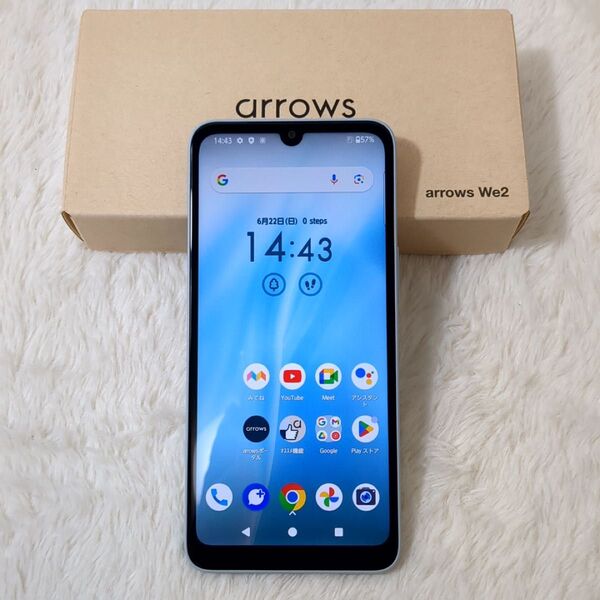 新品同様 動作確認のみ arrows We2 ライトブルー UQmobile