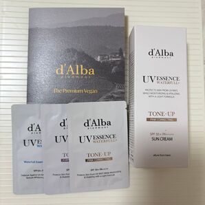 d'Alba ダルバ ウォータフル トーンアップ サンクリーム 日焼け止め ピンク 50ml サンプルつき