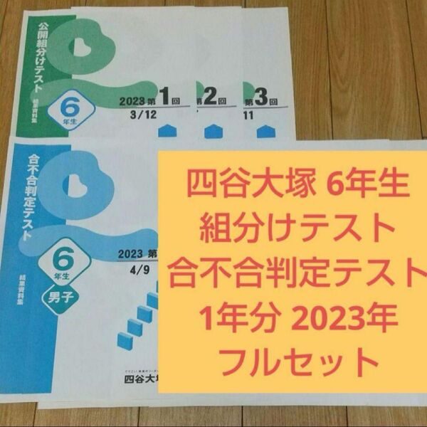 四谷大塚 2023年 6年生 公開組分けテスト 合不合判定テスト 1年分 フルセット