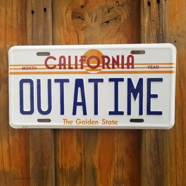 カリフォルニア OUTATIME ナンバープレート風インテリア アメリカン雑貨
