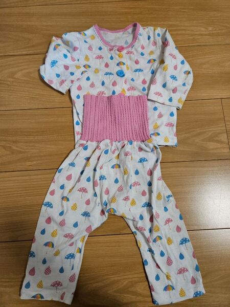 子供服 ベビー パジャマ 上下セット 薄手の長袖 80cm 女の子