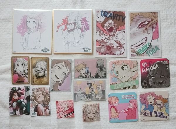 僕のヒーローアカデミア ヒロアカ 原画展 麗日 トガ 色紙 ワンシーンカード メモリアル クリカ マグネット スクエア コースター