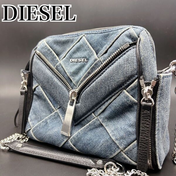 希少 極美品 ディーゼル ショルダーバッグ デニム パッチワーク アーカイブ 斜め掛け DIESEL archive y2k