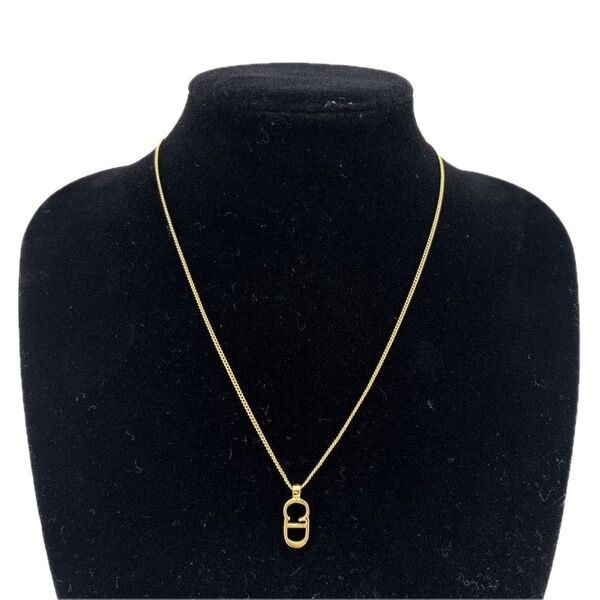 クリスチャンディオール ネックレス GP CDロゴ ディオール Christian Dior ゴールド アクセサリー