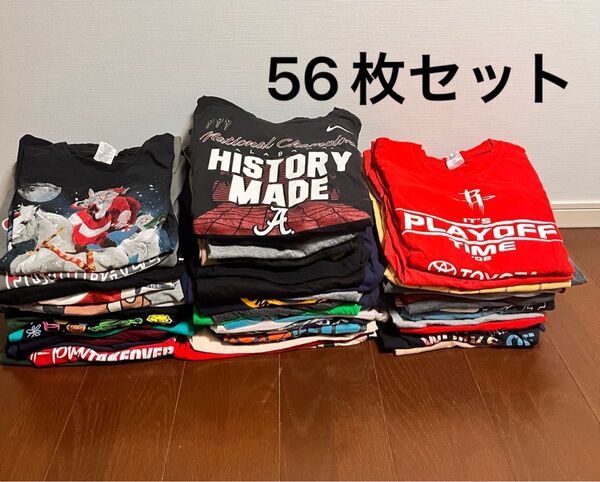 Tシャツまとめ売り 56枚セット プリントTシャツ 大人気Tシャツ 洗濯済み USA古着卸