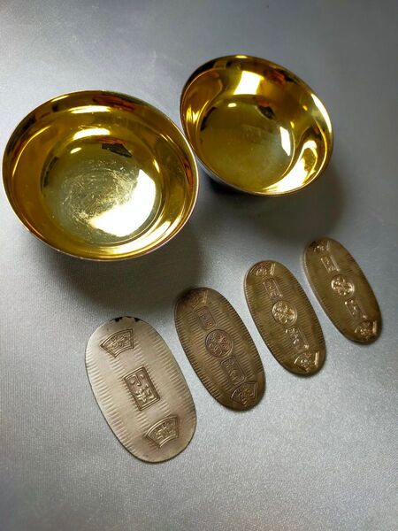 銀製品まとめ 純銀酒杯 純銀小判 銀製小判 80.74g