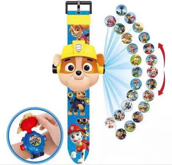 パウパトロール プロジェクションウォッチ 腕時計 キッズ 子供 おもちゃ ラブル チェイス マーシャル スカ