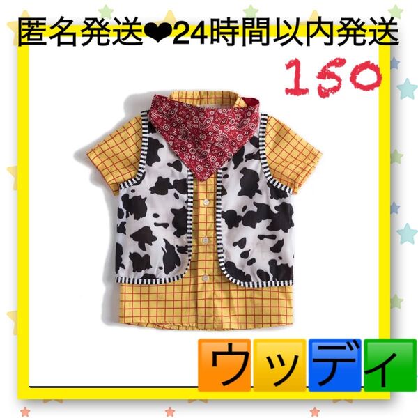 最安値 ディズニー トイストーリー ウッディ コスプレ ハロウィン 衣装 子供 なりきり衣装 コスチューム 半袖 Tシャツ 夏服