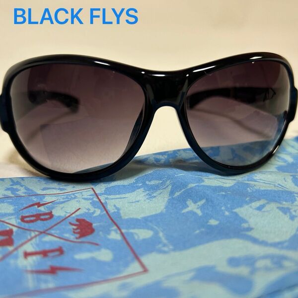 美品【BLACK FLYS】ブラックフライ フライモード スモーカー グラデーション 黒 サングラス 付属袋付き 2点セット