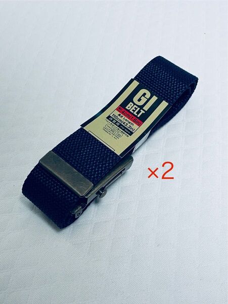 2個セット 作業用 GI作業ベルト 黒 ポリプロピレン スチール 幅4cm 長さ110cm