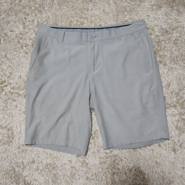 【美品】プーマゴルフ ハーフパンツ XL ライトグレー ゴルフパンツ