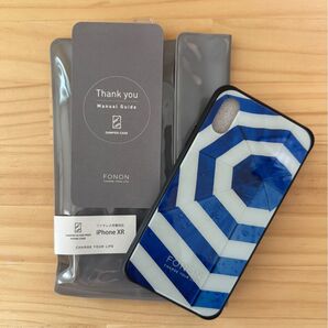 FONON フォノン iPhone XR iPhone11 アンブレラ ブルー 9H 強化ガラス 軽量