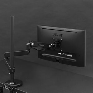 Bauhutte (バウヒュッテ) ロング モニターアーム GS シングル BMA-1GS-BK ガス圧 43インチ対応 ブラック
