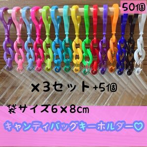 No.228B 50個セット キャンディバッグ キーホルダー ガチャ詰めポーチ