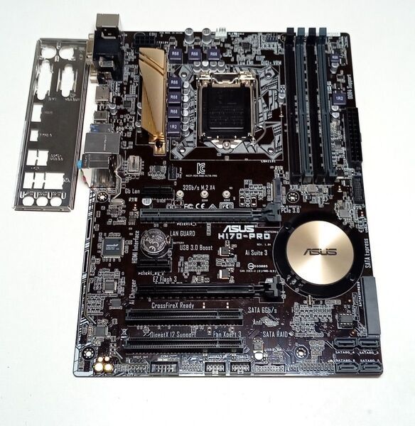 ASUS H170-PRO LGA1151 BIOS最新3805 ATXマザーボード 動作品 送料無料