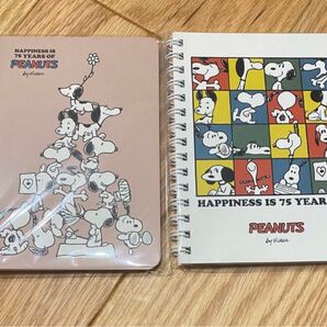スヌーピー リングノート 2冊セット a6 PEANUTS 新品 ノート リングノート メモ帳