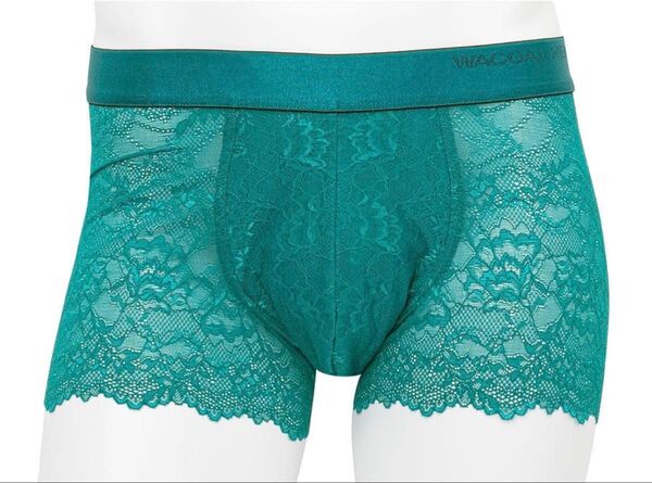 ワコールメン 「レースボクサー」”美しさ”と”快適さ”を追求ボクサーパンツ(前閉じ) ターコイズ L