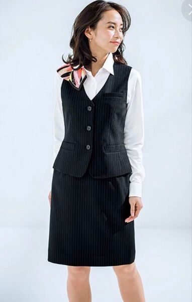 事務服9号11号ベストスカートストライプ