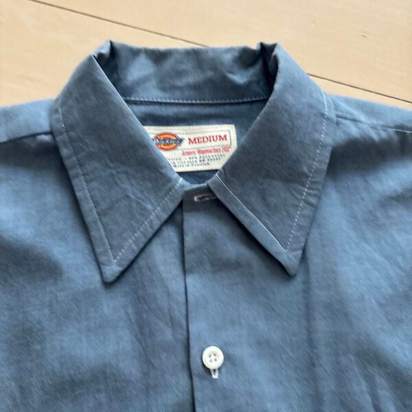 Dickies ワークシャツ Mサイズ ブルー メンズ