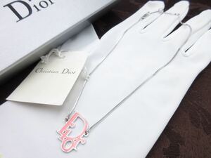 【新品同様】タグ &フィルム付き Christian Dior ネックレス ロゴ クリスチャン ディオール ヴィンテージ アクセサリー ej-3-50(_1)