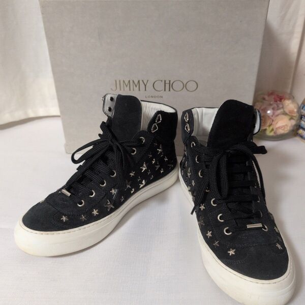 JIMMY CHOO (ジミーチュウ) スタースタッズハイカットスニーカー