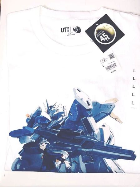 ユニクロ 機動戦士ガンダム 水星の魔女 45周年記念UT 限定 Lサイズ ホワイト 未使用 GUNDUM コラボ Tシャツ 白