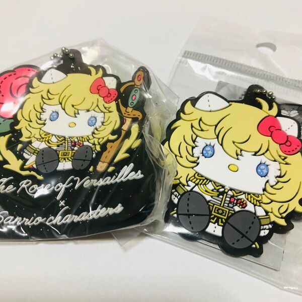 ベルサイユのばら×サンリオキャラクターズ カプセルラバーマスコット オスカル×ハローキティ2点セット