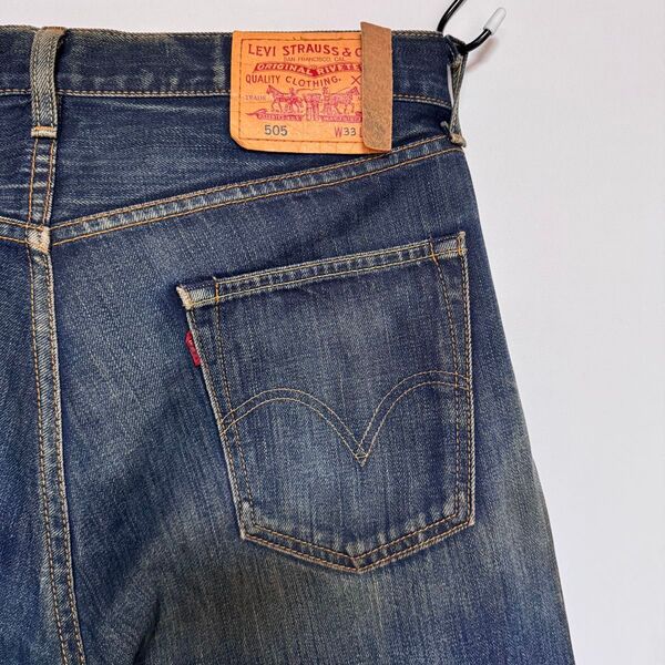 Levi's 505 ダークブルー W33 L34 日本製 デニムパンツ リーバイス ジーンズ