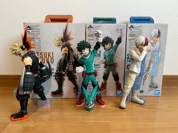 僕のヒーローアカデミア 一番くじ ABC賞 緑谷出久、爆豪勝己、轟焦凍 フィギュアセット
