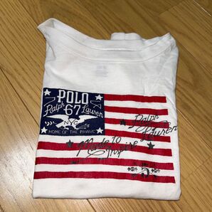 POLO Ralph Lauren 半袖Tシャツ アメリカ国旗 ロゴ プリント 2Tサイズ