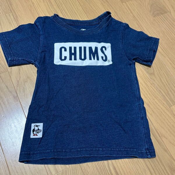 CHUMS キッズ半袖Tシャツ ネイビー Mサイズ100㎝〜115㎝
