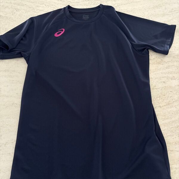 アシックス半袖TシャツLサイズ ネイビー
