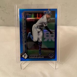 Topps 万波 中正 シリアル52/150 北海道日本ハムファイターズ カラーマッチカード