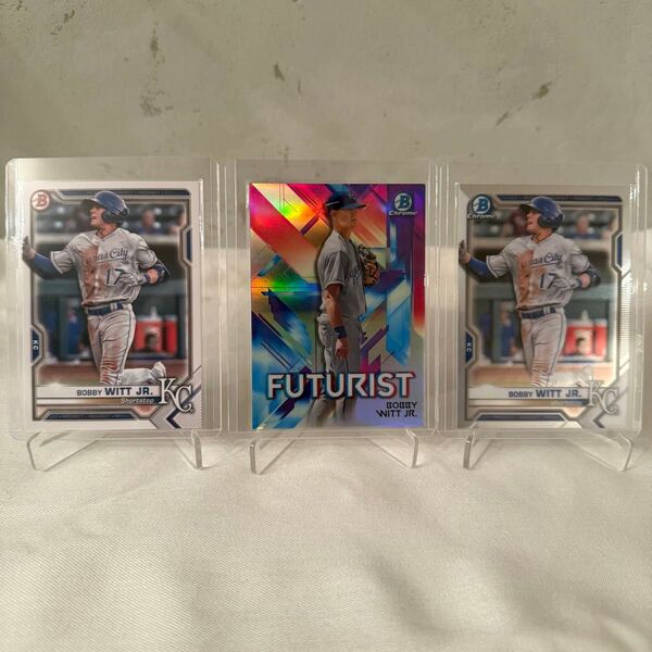 topps bowman chrome Bobby Witt Jr. ボビーウィットジュニア デビュー前激レアカード3枚セット