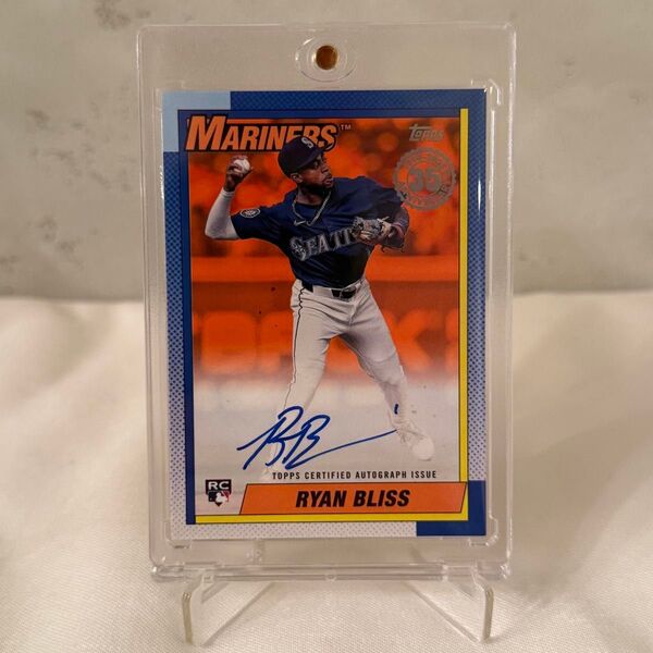 topps Ryan Bliss ライアンブリス Auto RC Mariners シリアル07/25 世界25枚限定
