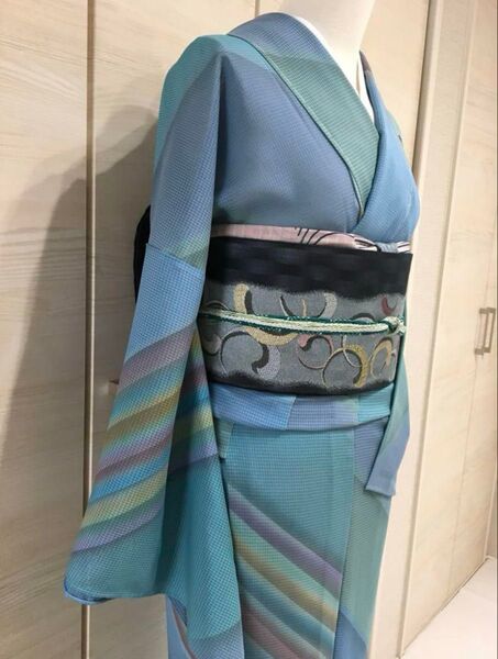 夏着物【訪問着】 新品 正絹 紗 裄長め