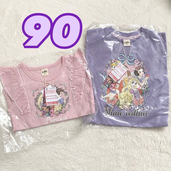 しまむら プリンセス 90 ハッピーバッグ リトシー ディズニー 90 Tシャツ トップス 子供服 こども服 半袖