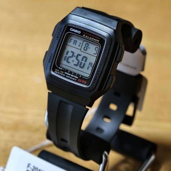 カシオ CASIO スタンダード デジタル メンズ デュアルタイム 腕時計 F-201WA-1A 液晶