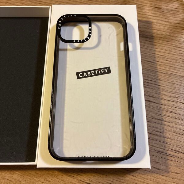 ケースティファイ casetify iPhone13 クリアケース ブラック 箱あり