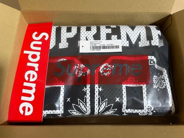 値下不可 Supreme Bandana Football Jersey Black L