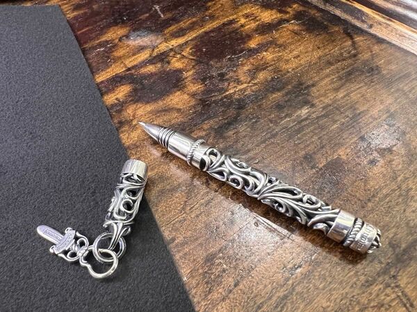 S925刻印有:重厚シルバーペンダントとしても使えるペン SZB001