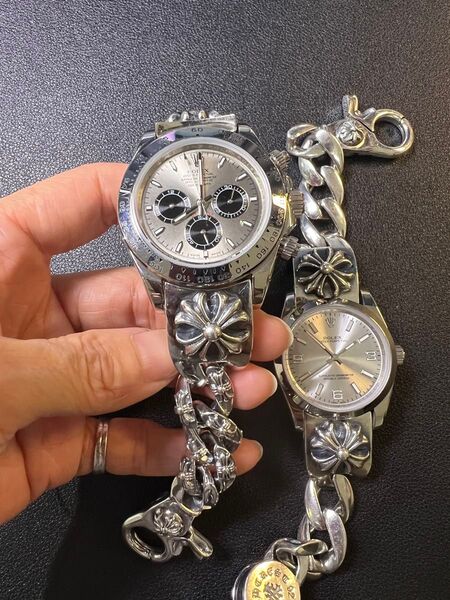 Watch 全花コマウォッチクラッシュベルト 17cm JEN003 925刻印 ブレスレット シルバー925刻印 ヴィンテージ