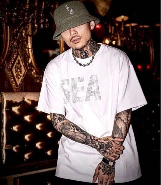レア WIND AND SEA Rhine Stone S/S T-SHIRT ウィンダンシー ラインストーン Tシャツ ホワイト