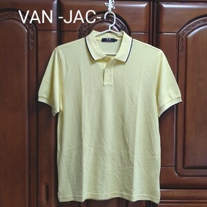 【超美品・レトロ】VAN JAC ポロシャツ 半袖 イエロー LLサイズ