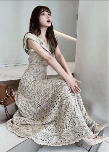 darich ロングワンピース サマーニット レース ジャケット ワンピ ワンピース ダーリッチ