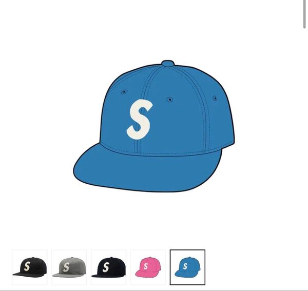 Supreme Ebbets S Logo Fitted 6 Panel Light Blue 7 1/2