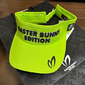 ★マスターバニーエディションMASTERBUNNY EDITION★黄緑色サンバイザー新品未使用ユニセックス★パーリーゲイツ